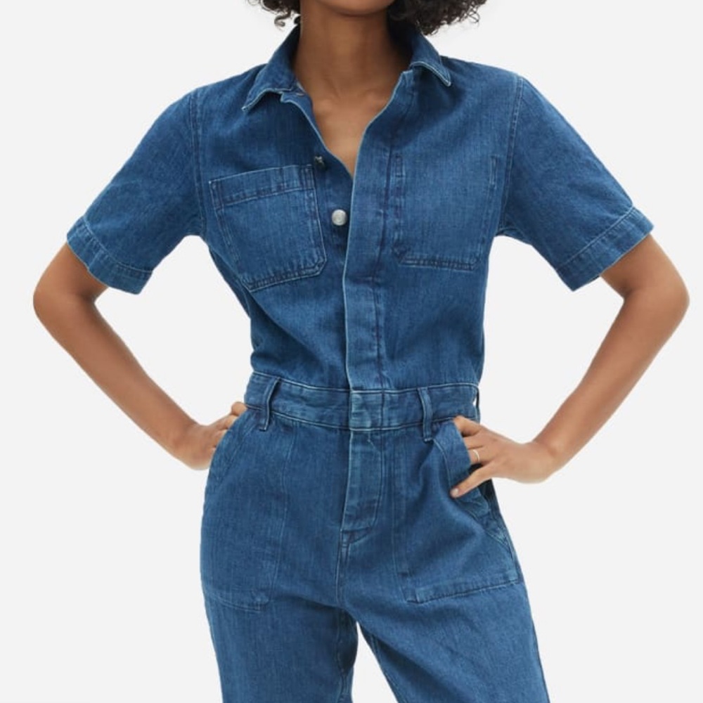 Everlane Blue Denim Jumpsuit